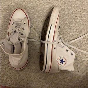 Women’s white high top converse